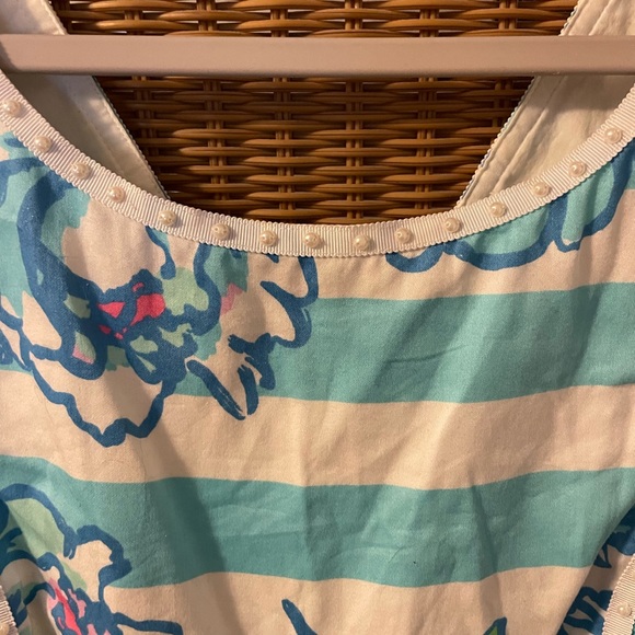Lilly Pulitzer striped dress with pearl beading. - Picture 3 of 6